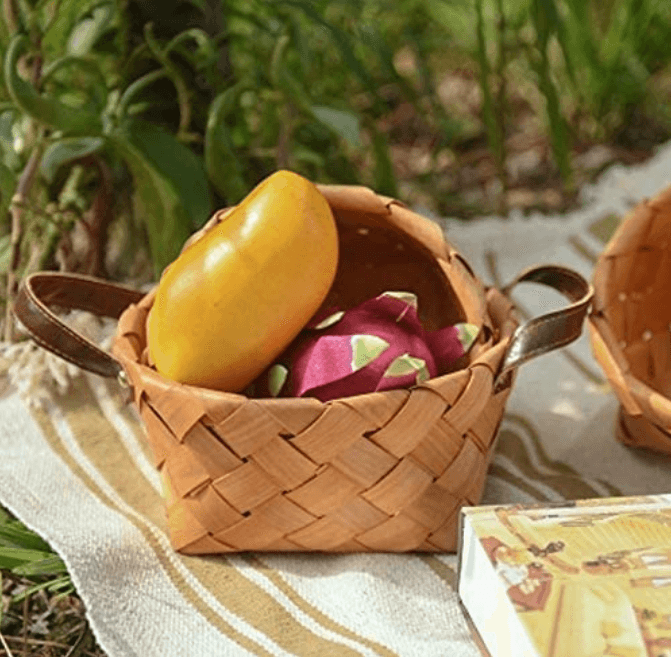 Handmade Wood Woven Basket