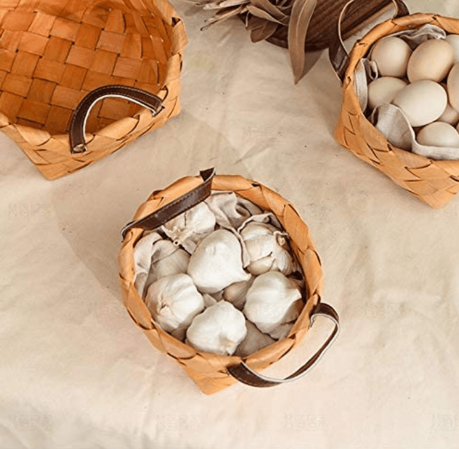 Handmade Wood Woven Basket