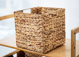 Hand-woven Straw Square Basket