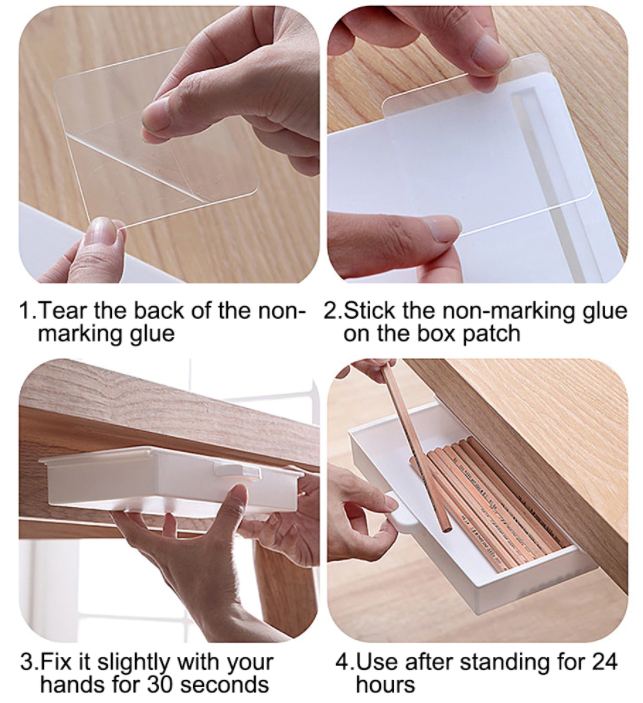 Hidden Self-Adhesive Drawer with handle