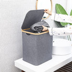 Gray Laundry Basket With Lid