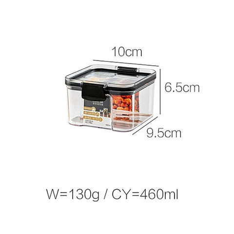 Pantry plastic containers with black lid