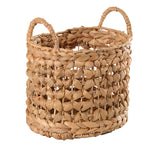 Hand-woven Straw Basket with semicircular handles