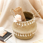 Boho Woven Seagrass Basket
