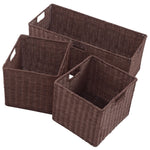 3 pcs Nesting Rattan Baskets