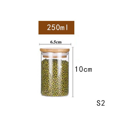 Eco Friendly Borosilicate Glass Storage Jars with Bamboo Lid Food Kitchen Glass  Jar Mason Jar - China Bamboo Lid Glass Jar and Glass Jar price