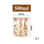 3pc set Glass Jars with wooden Lids