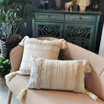 Boho Pillow Cover with Tassels