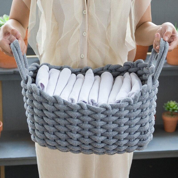 Thick Knitted Handmade Basket