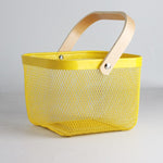 Basket with wooden Handle