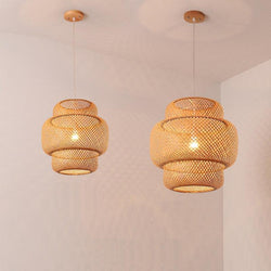 Bamboo Straw Chandellier