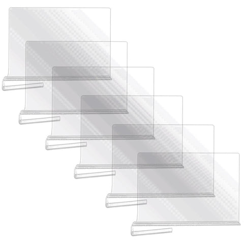 6 Pack Clear Acrylic Shelf Dividers