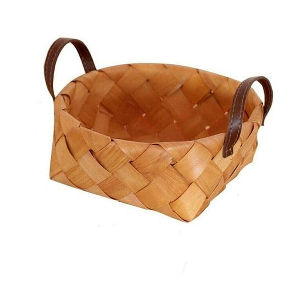 Handmade Wood Woven Basket